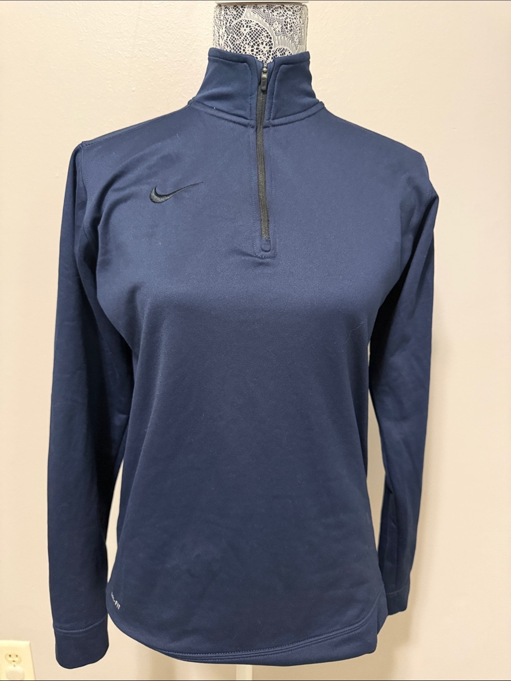 Nike Navy Half-Zip Performance Pullover